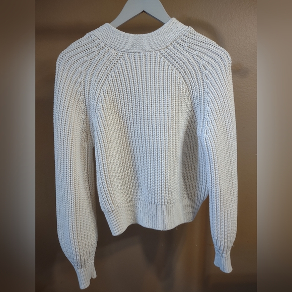 Everlane The Texture Cotton Cream Cardigan - Picture 4 of 8